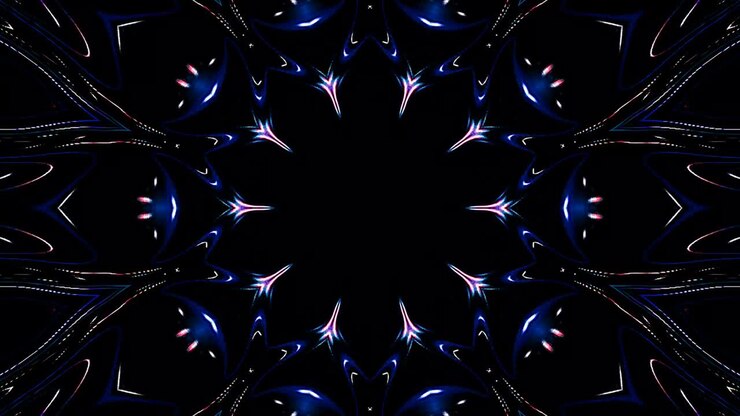 Abstract Kaleidoscope pattern with full colors. Magic mandala. 4k