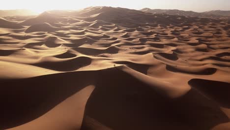 aerial: sand dunes sahara desert