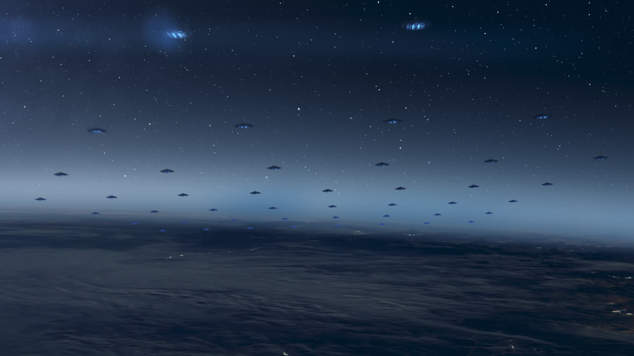 Alien Spaceships in Space