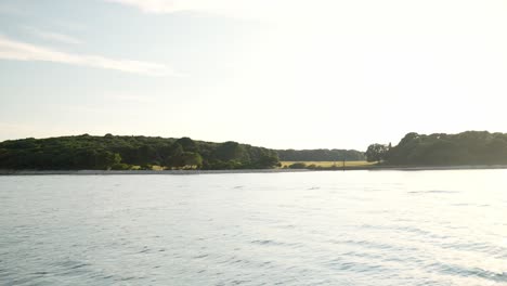 the coastline near pula in croatia viewed from a very calm adriatic sea