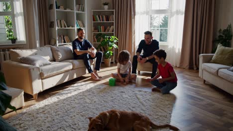 happy family spending time together