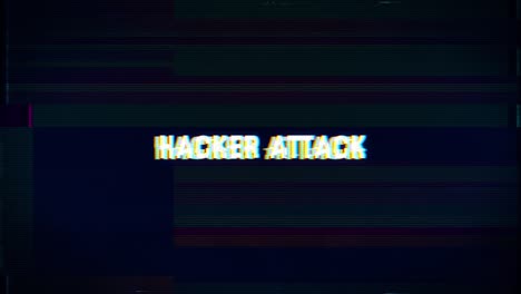 hacker attack computer error with glitch and noise effects over compurer program