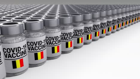 botellas de vacuna contra el covid-19 belgio