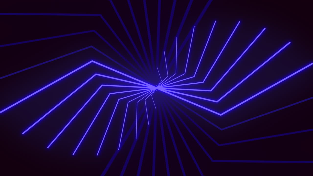 patrón de líneas en espiral azul neón en el espacio negro oscuro