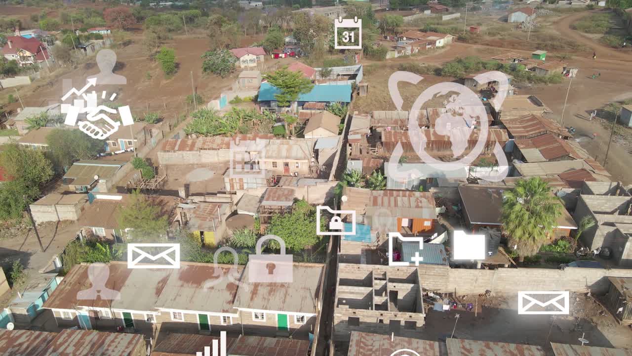 vista de paisaje de la ciudad-drone