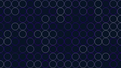 interconnected circles abstract design in dark blue and green