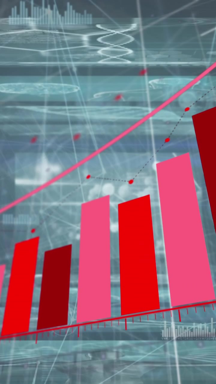 Animation of statistical data processing against screens with medical data processing