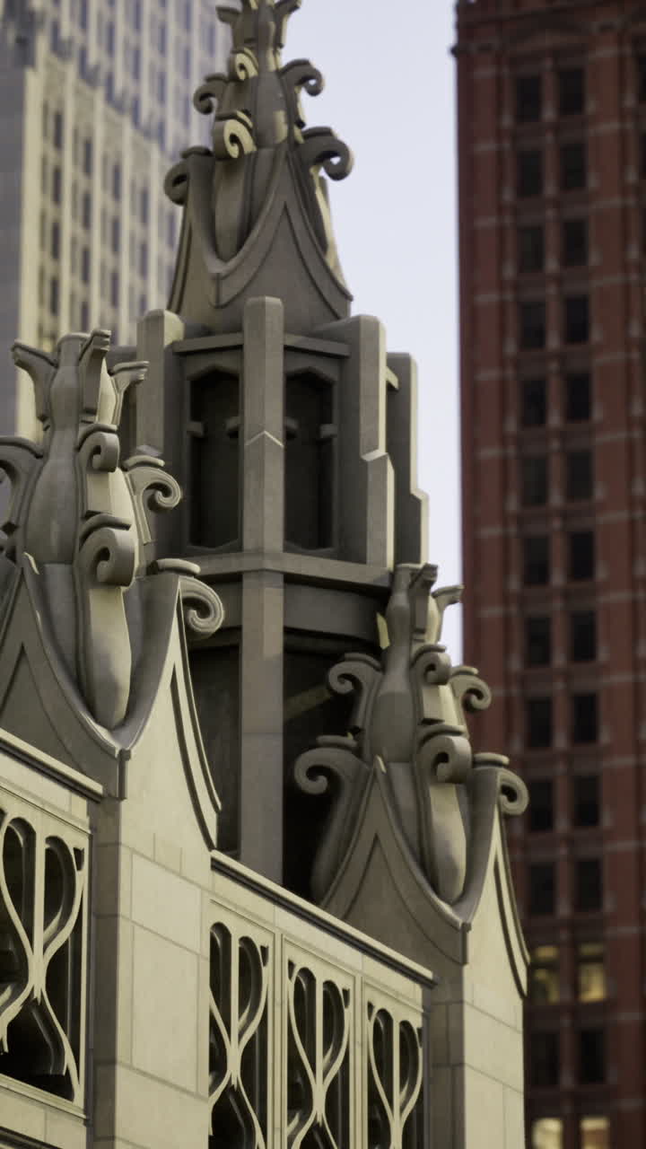 Historic architecture meets modern skyline in urban night view