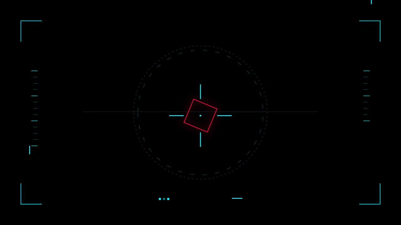Digital HUD Interface With Rotating Targeting Reticle