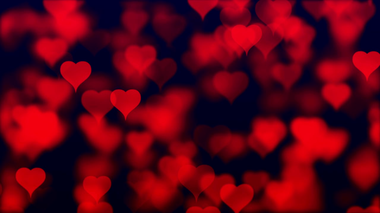 4k fondo de corazón rojo suave (loopable) video de stock
