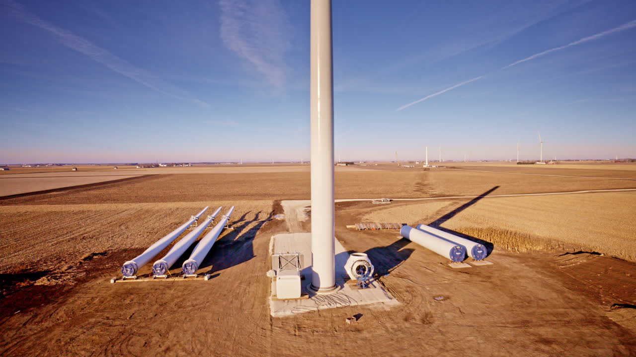 Expansive drone flyaround of renewable power installation