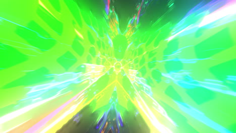 animación de un túnel colorido que se mueve sobre un fondo negro