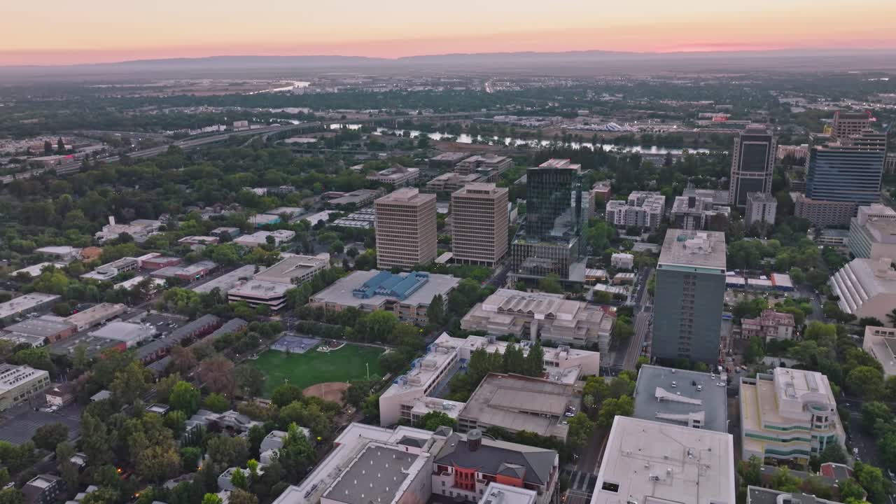 Aerial View of Sacramento Downtown