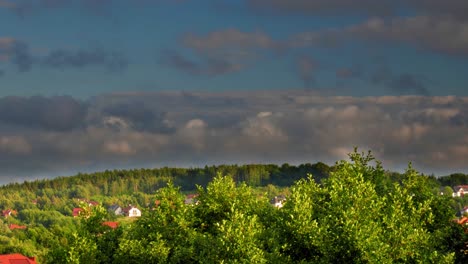 timelapse of clouds moving on a blue sky