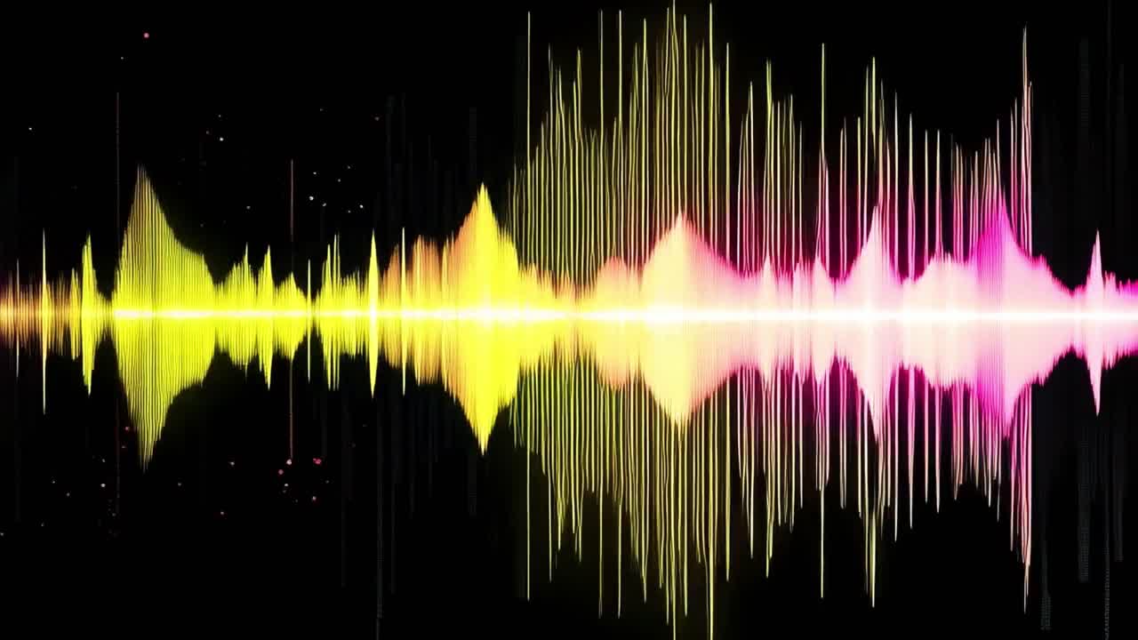 visualización de ondas sonoras abstractas