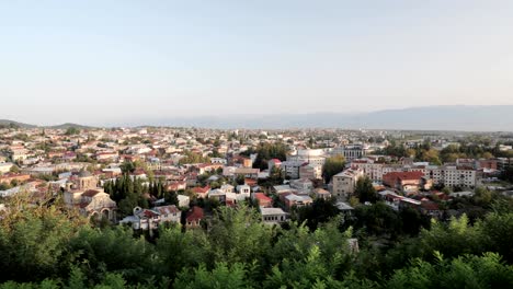 kutaisi, georgia. cityscape in autumn evening