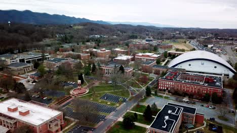 east tennessee state university campus aerial in johnson city tennessee