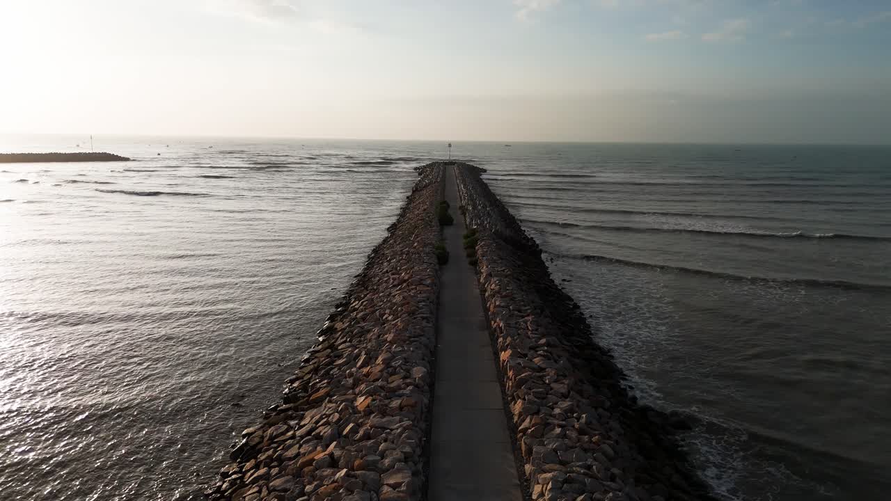 Aerial Shot of Vung Tau Coast in the Morning.