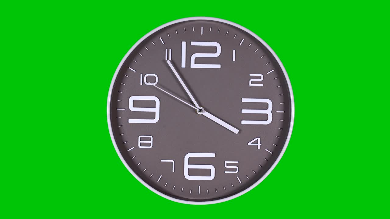 Wall clock on a green background