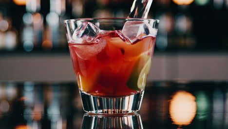 refreshing cocktail with splash