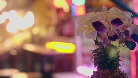 wonderful-tropical-white-and-purple-flowers-in-pineapple