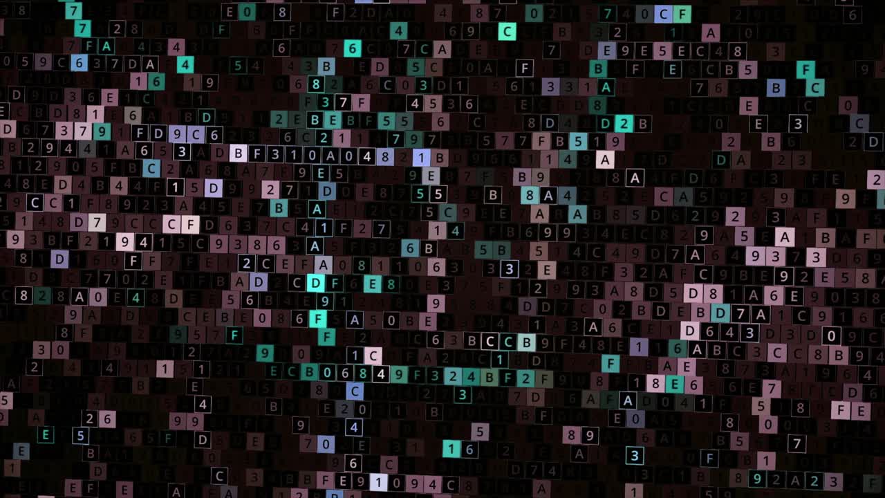 Abstract Digital Code Matrix Pattern