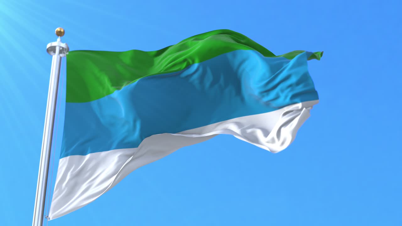 Vlajka provincie Limón, Kostarika. Smyčka.