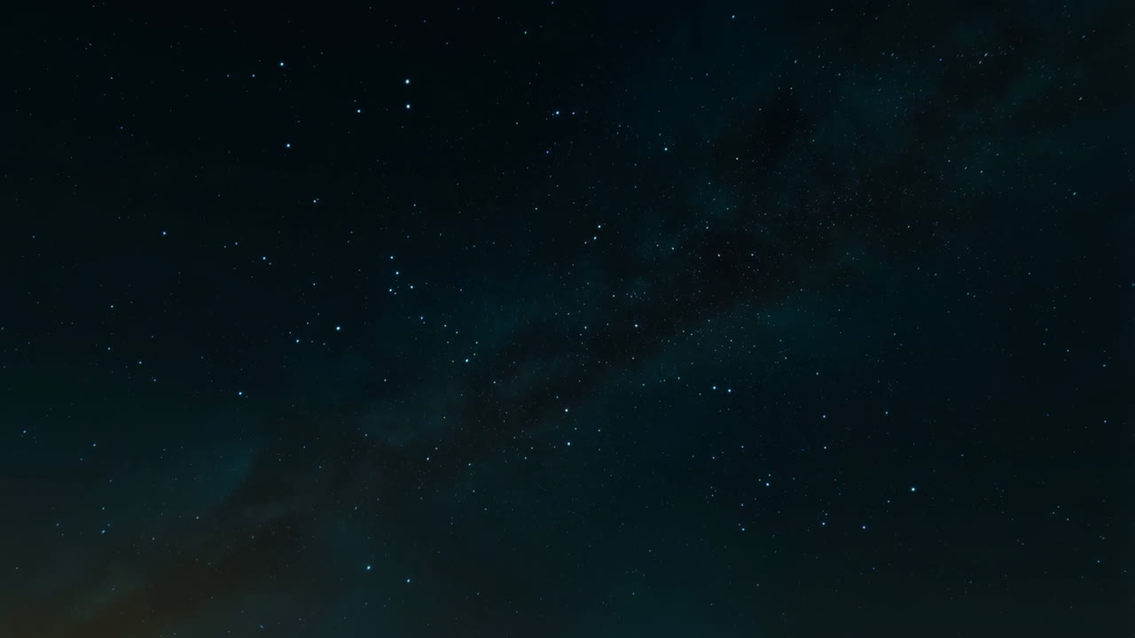 Starry Night Sky with Faint Nebulae