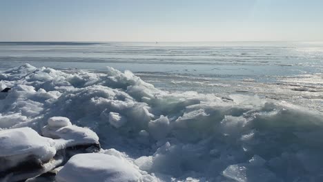 the frozen baltic sea off the island of rügen, germany