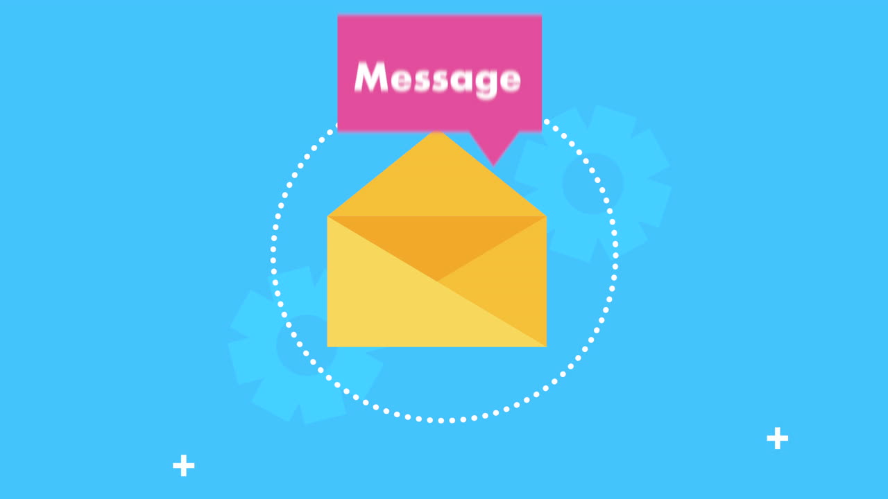 sobre y burbuja de habla medios sociales