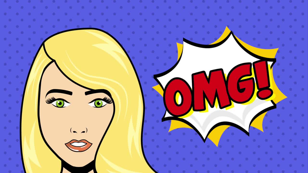 la cara de la mujer del pop art