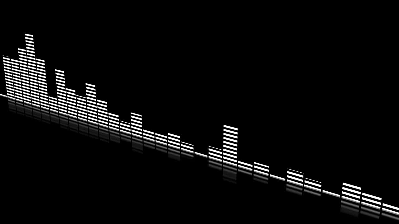 spectrum visualizzatore audio background vj moderno look elegante con riflessione nero