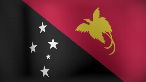 animation of waving flag of new guinea