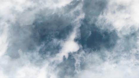 nubes cumulonimbus blancas moviéndose hacia el cielo, punto de vista