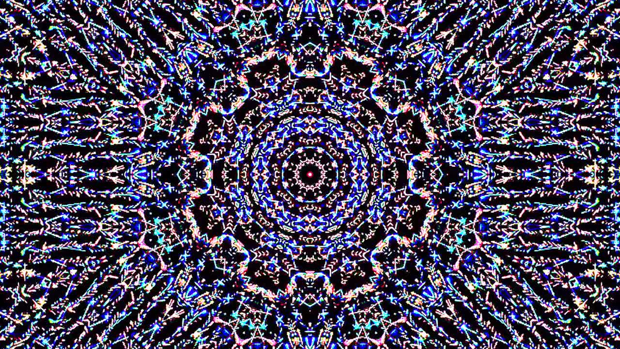 Beautiful abstract kaleidoscope that shines, a radiant light that regulates the subtle movements