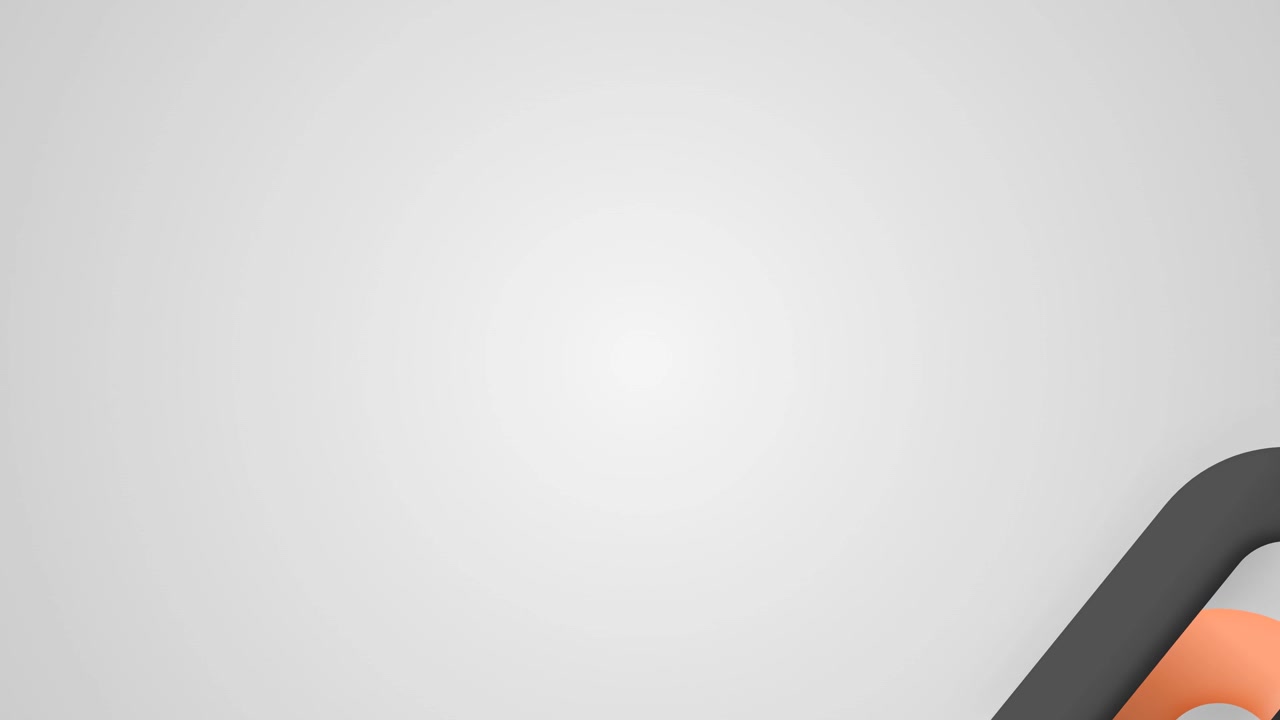 Abstract Motion Graphic with Orange and Black Rounded Shapes