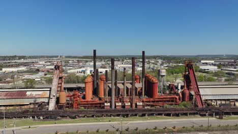 Hornos-De-Pérdida-De-Peso-En-Birmingham,-Alabama,-Vista-De-Drones