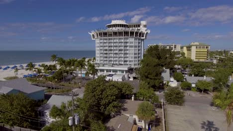 4k drone video of beautiful bellwether resort on the gulf of mexico in st