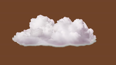 Fluffy cloud against blue sky animation isolated asset, transparent 4K video, alpha channel, ProRes