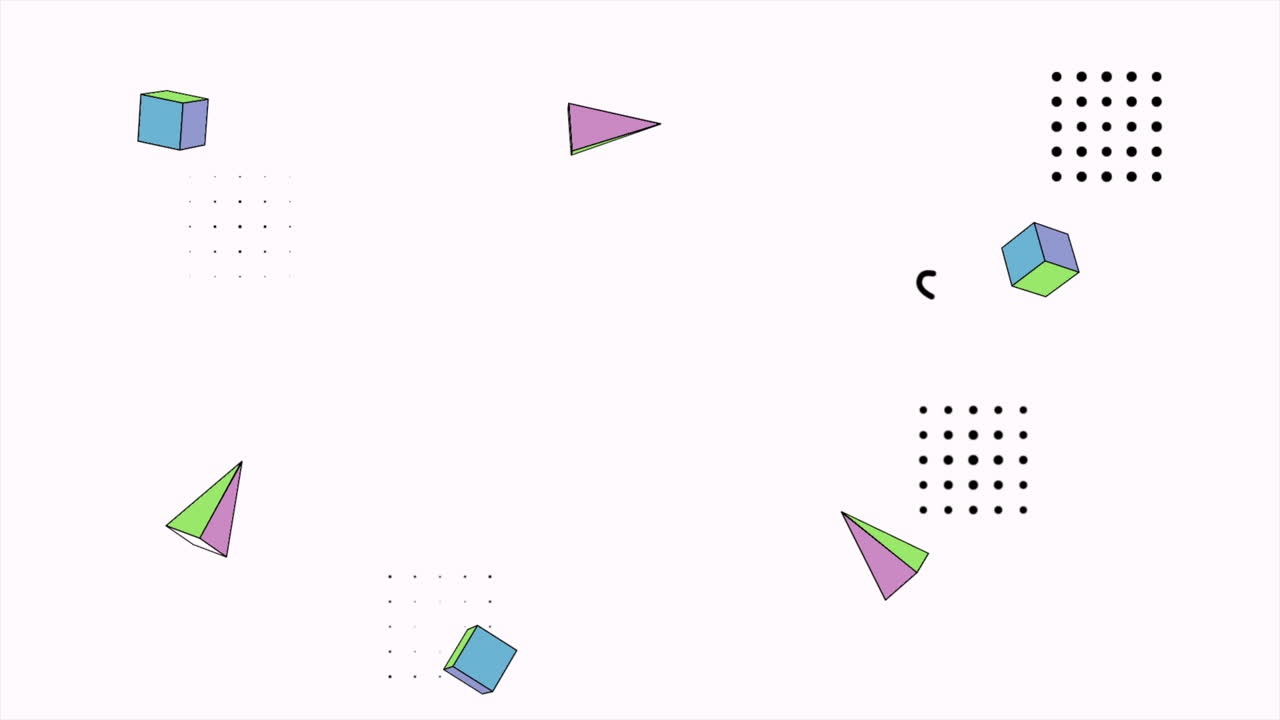 기하학적 큐브와 삼각형이 있는 현대적인 스타일 패턴