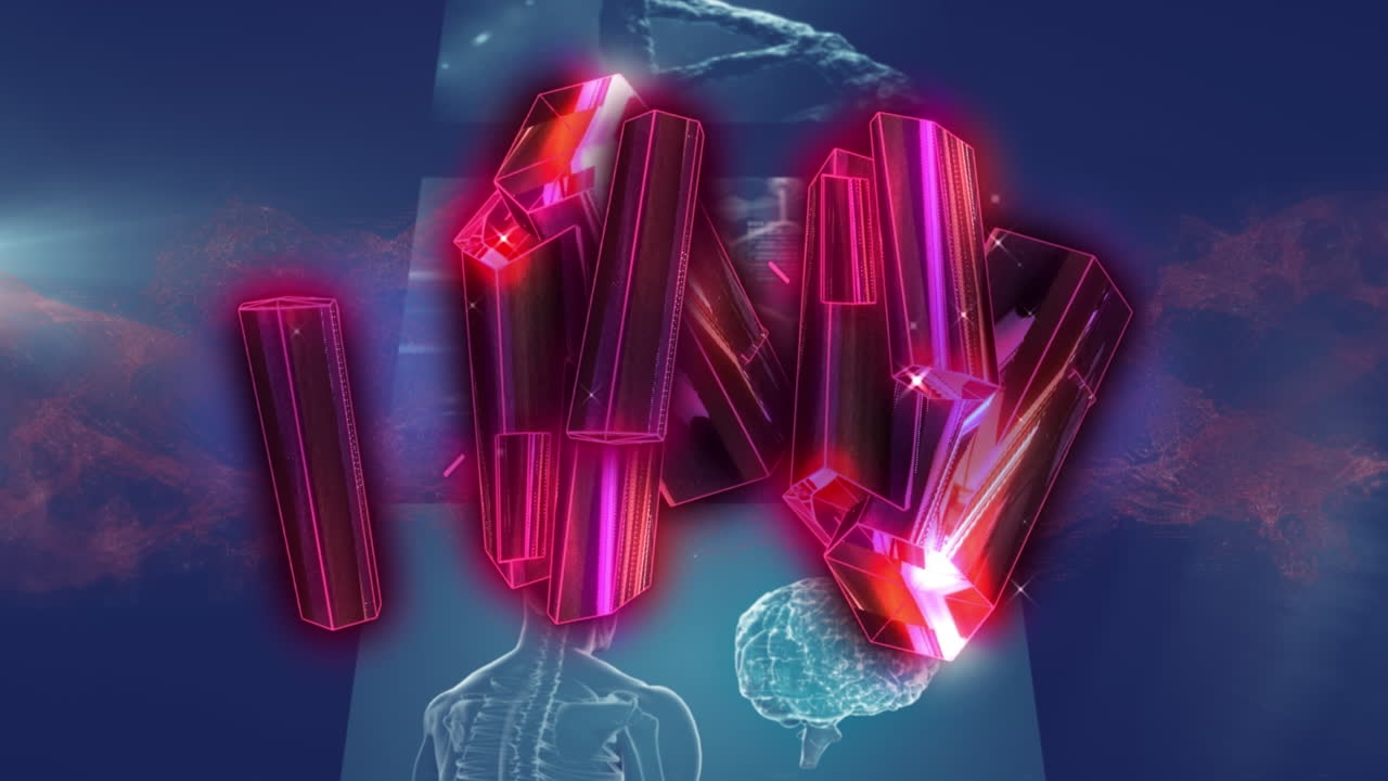 디지털 화면에서 움직이는 모양의 애니메이션