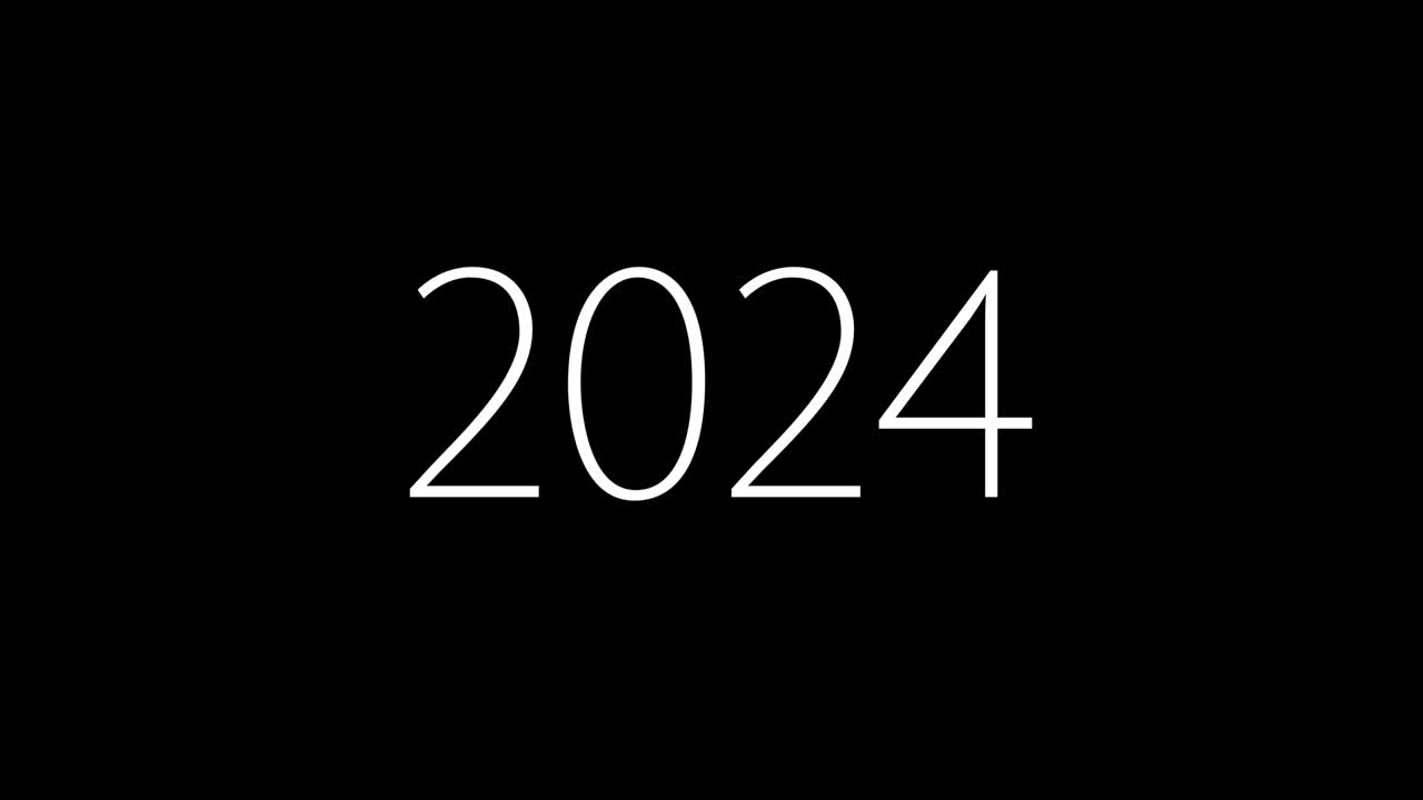 animación de texto 2024, gráficos en movimiento.