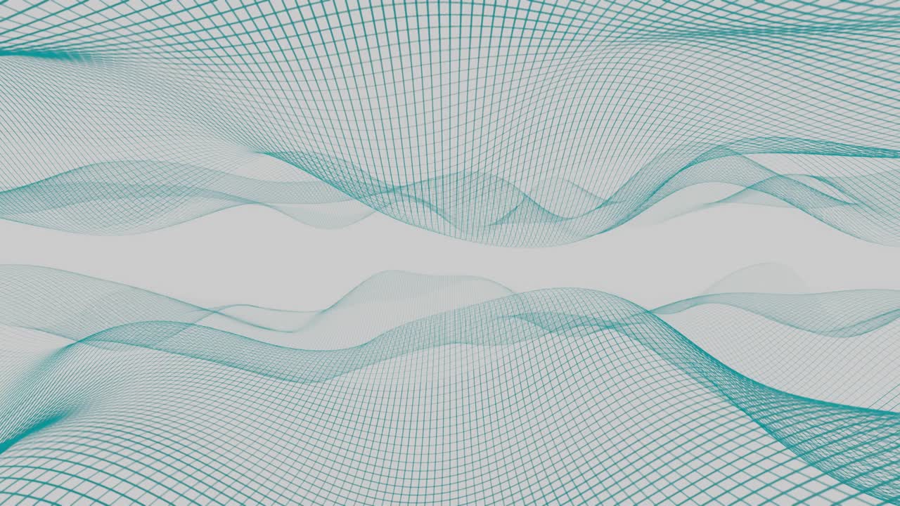 tecnologia di ondulazione blu astratta su sfondo bianco rendering 3d