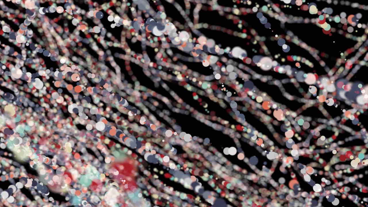 추상적인 다채로운 원과 선