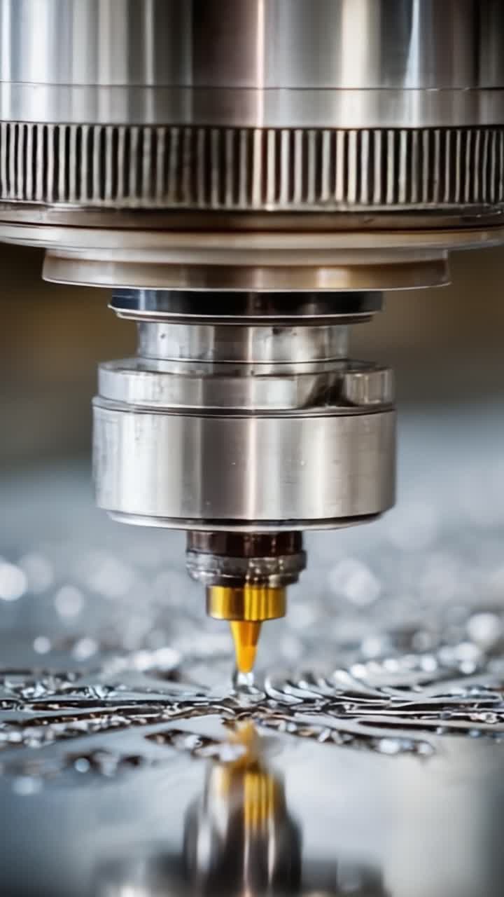Lavorazione di precisione: un primo piano della lavorazione CNC avanzata con attenzione ai dettagli e alla precisione nelle tecniche di fabbricazione metallica