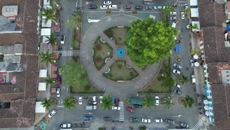 central park of the andean town of marsella in the department of risaralda in the colombian coffee triangle