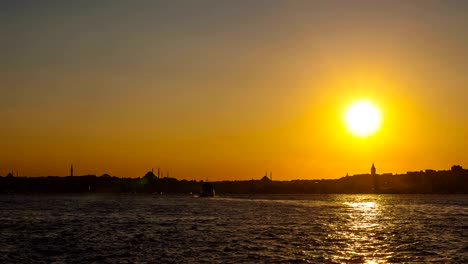 istanbul. uskudar view at sunset in turkey.