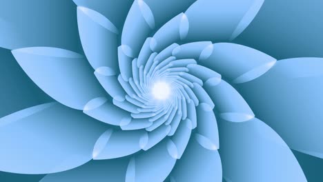 light blue floral shapes with sharp angled leaves looped animated background