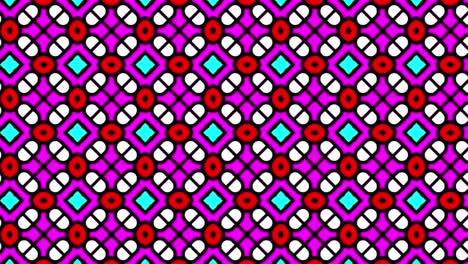 una animación de patrones sin fisuras de colores que consta de figuras geométricas y formas estelares