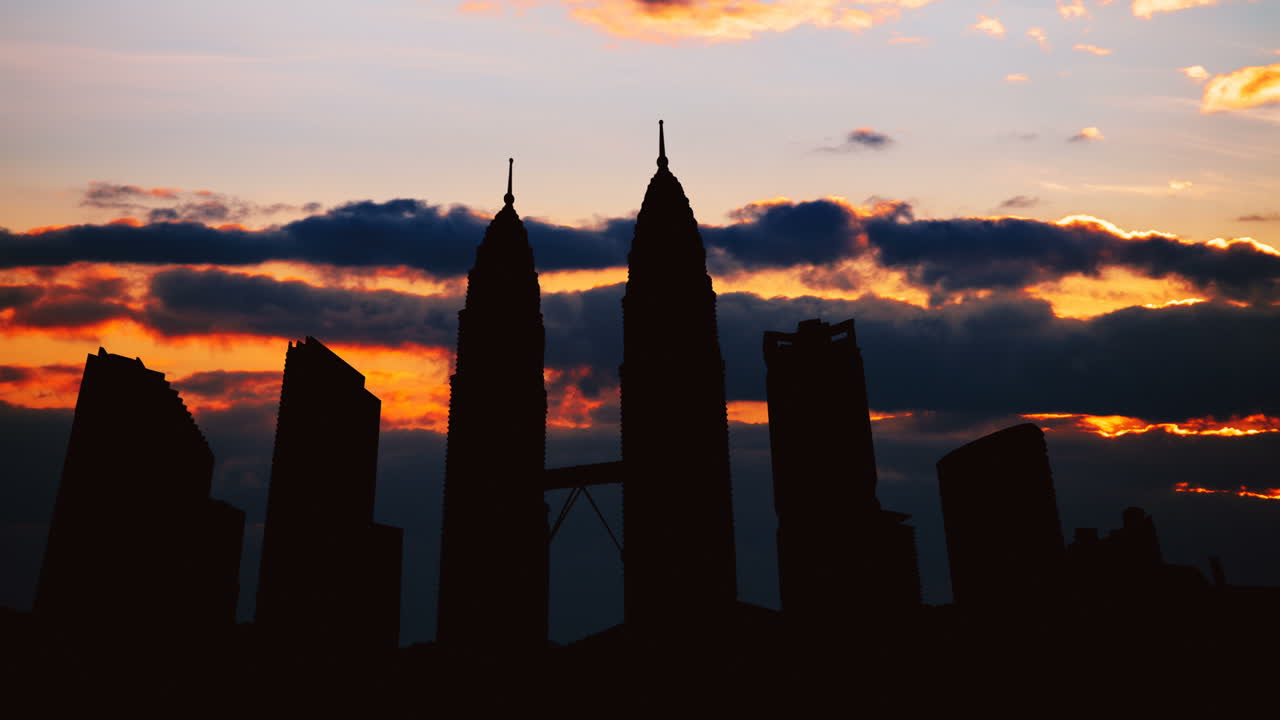 Tramonto sullo skyline di Kuala Lumpur